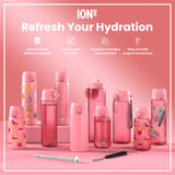 ION8 Leak Proof Slim Thermal Steel Water Bottle, Insulated, Cats, 500ml (17oz)