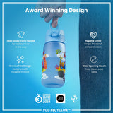ION8 Leak Proof Kids Water Bottle, Recyclon, Safari, 350ml (12oz)