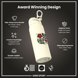 Lions X ION8 Insulated Steel Water Bottle, British & Irish Lions, Crest, 750ml (24oz)