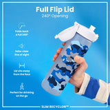 ION8 Leak Proof Slim Water Bottle, Recyclon, Camouflage, 500ml (18oz)