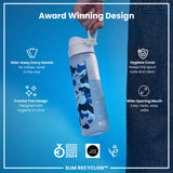ION8 Leak Proof Slim Water Bottle, Recyclon, Camouflage, 500ml (18oz)
