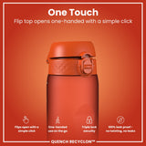 ION8 Leak Proof 1 litre Water Bottle, Recyclon, Hearty Orange, 1L