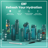 ION8 Leak Proof Slim Water Bottle, Stainless Steel, Automobiles, 600ml (20oz)