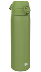 ION8 Leak Proof Slim Water Bottle, Stainless Steel, Khaki Green, 600ml (20oz)