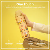 ION8 Leak Proof Slim Water Bottle, Stainless Steel, Diggers, 600ml (20oz)