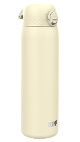 ION8 Leak Proof 1 Litre Water Bottle, Stainless Steel, Creamy White, 1L