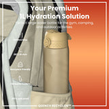 ION8 Leak Proof 1 litre Water Bottle, Recyclon, Desert, 1L
