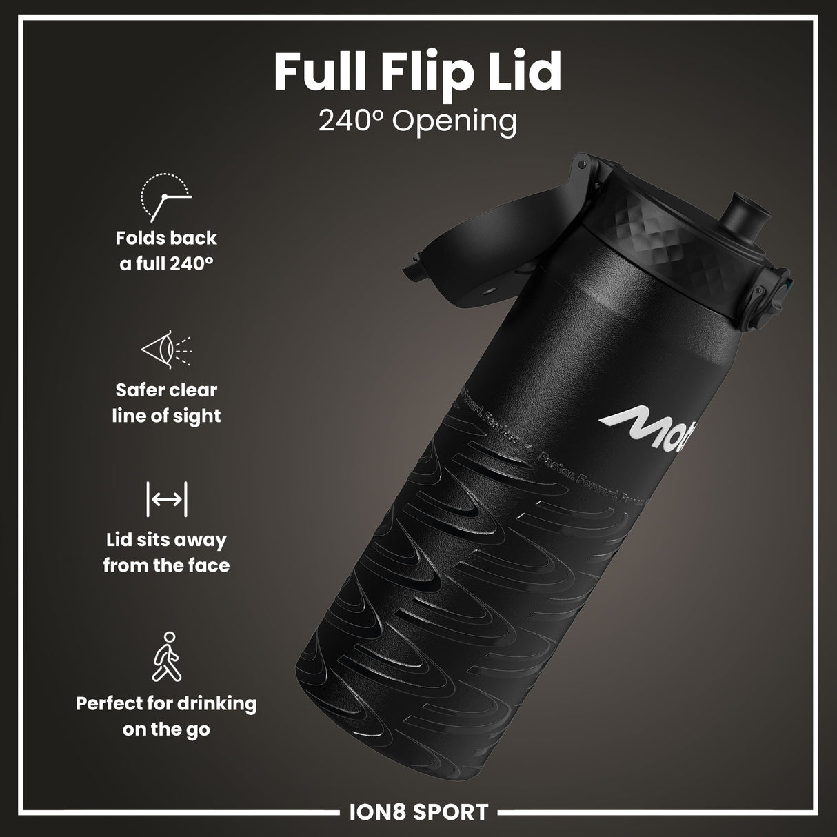 MotoGP x ION8 Insulated Steel Water Bottle, MotoGP Lean, 750ml (24oz)