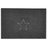 Nicoman Indoor Spaghetti Door Mat Embossed Star - Dark Grey