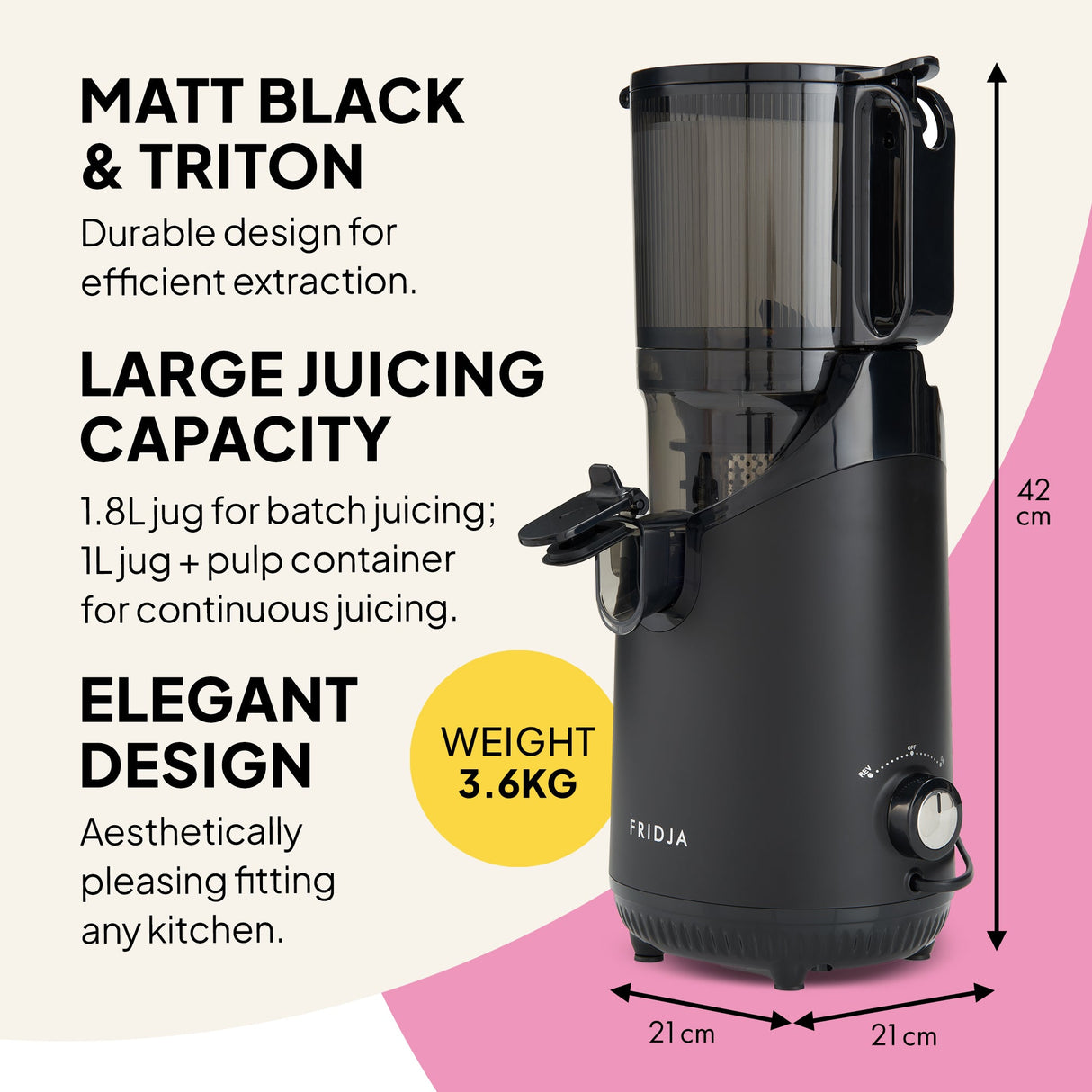 Fridja F2500 Self-Feeding Whole Fruit Juicer