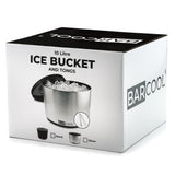 Suncold Barcool 10L Round Ice Bucket with Lid & Tongs - Silver