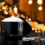 Subcold Barcool 10L Round Black Ice Bucket with Lid & Tongs