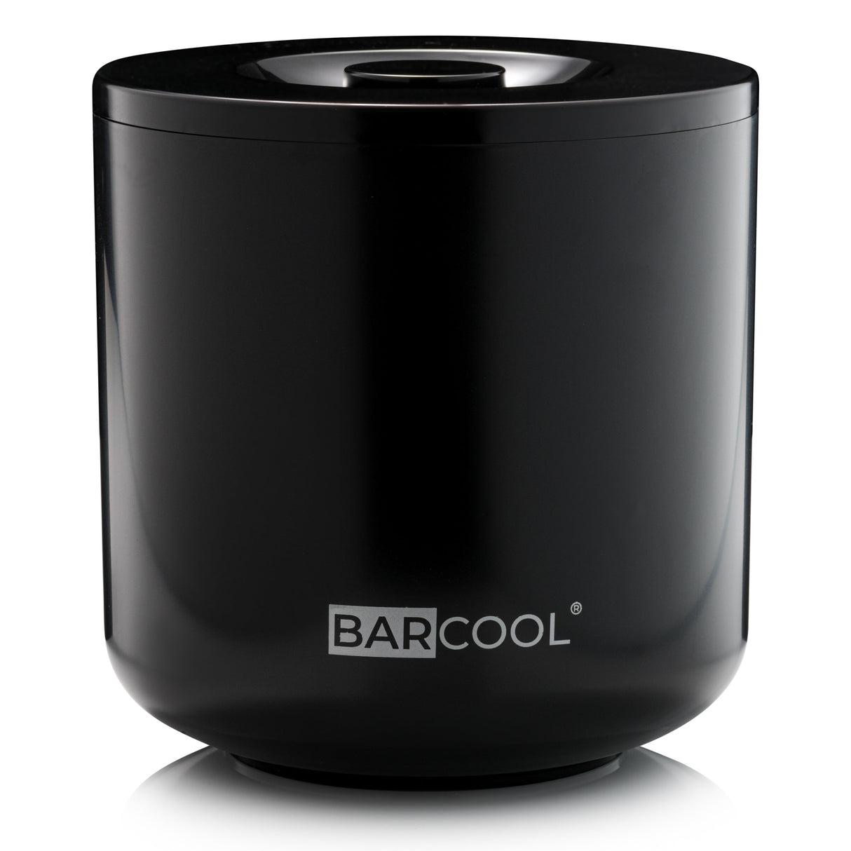 Subcold Barcool 4L Round Ice Bucket with Lid & Tongs - Black/Silver