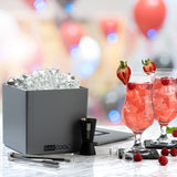 Subcold Barcool 4L Square Grey Ice Bucket with Lid & Tongs