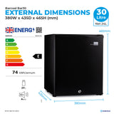 Subcold Barcool BAR30 LED Mini Bar Fridge | 24L