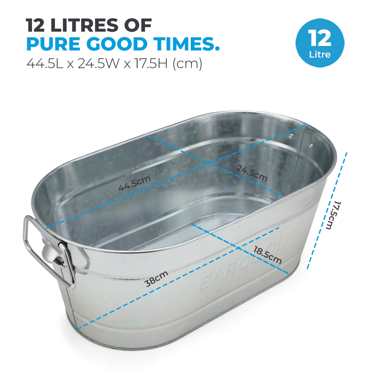 Subcold Barcool 12L Galvanised Steel Party Tub
