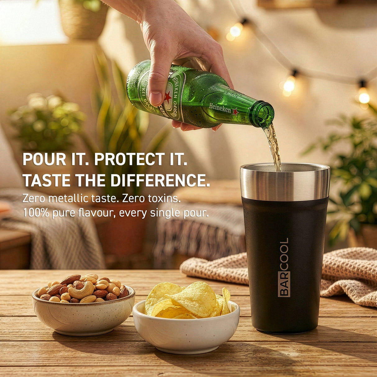 Subcold Barcool Stackable Beer Cup Black - 600ml
