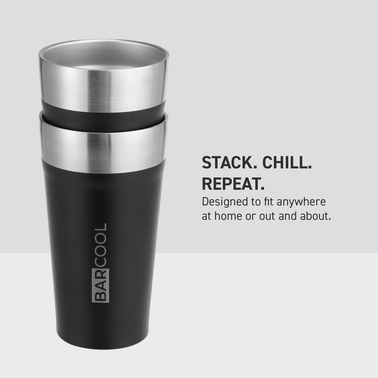 Subcold Barcool Stackable Beer Cup Black - 600ml