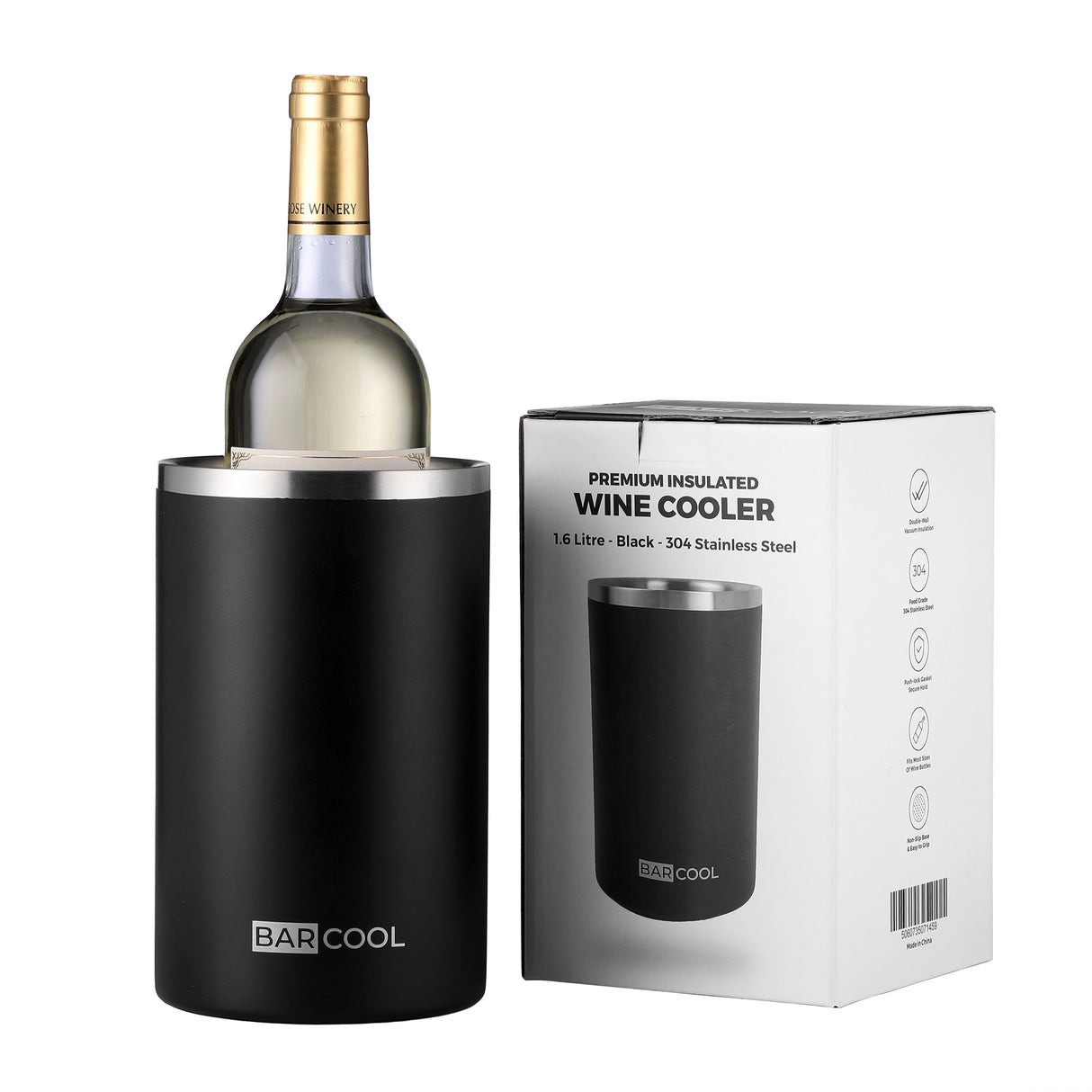 Subcold Barcool Black Stainless Steel Wine Cooler Sleeve