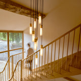Tala Basalt Nine Pendant Light in Brass