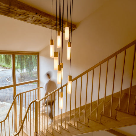 Tala Basalt Nine Pendant Light in Brass