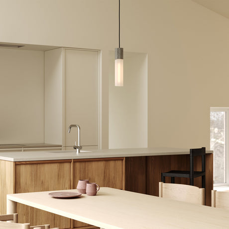 Tala Basalt Single Pendant in Stainless Steel