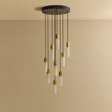 Tala Basalt Nine Pendant Light in Brass