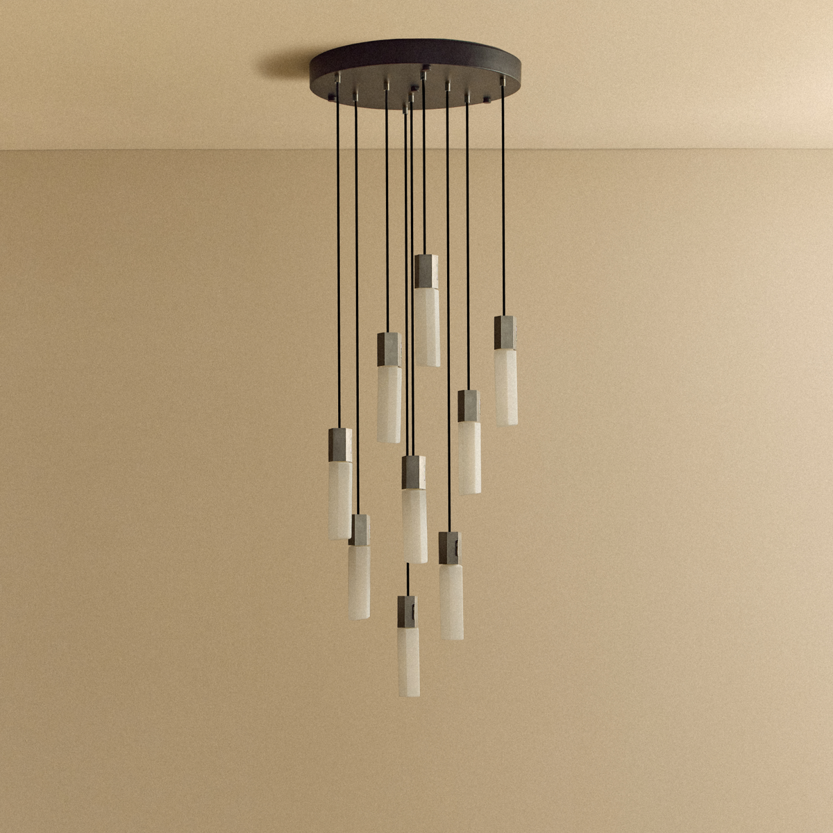 Tala Basalt Nine Pendant in Stainless Steel