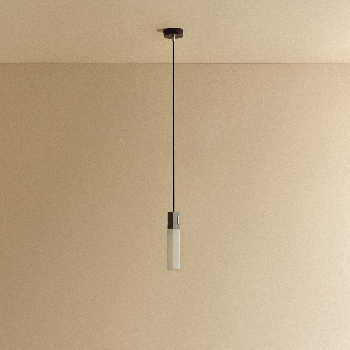 Tala Basalt Single Pendant in Stainless Steel