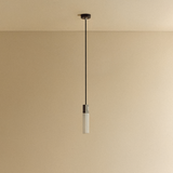 Tala Basalt Single Pendant in Stainless Steel