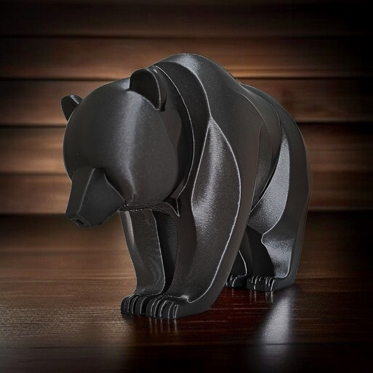 Filamora Studios Minimalist Curved Bear Sculpture