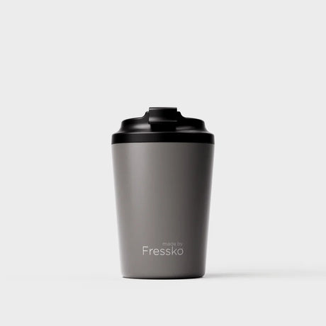 Fressko Slate reusable stainless steel coffee cup, double-wall insulated