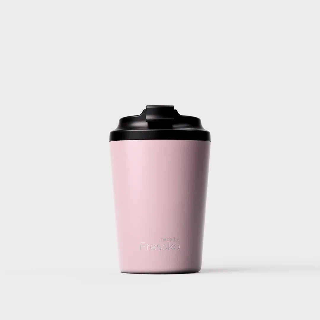 Fressko Floss reusable stainless steel travel mug with insulated leakproof lid