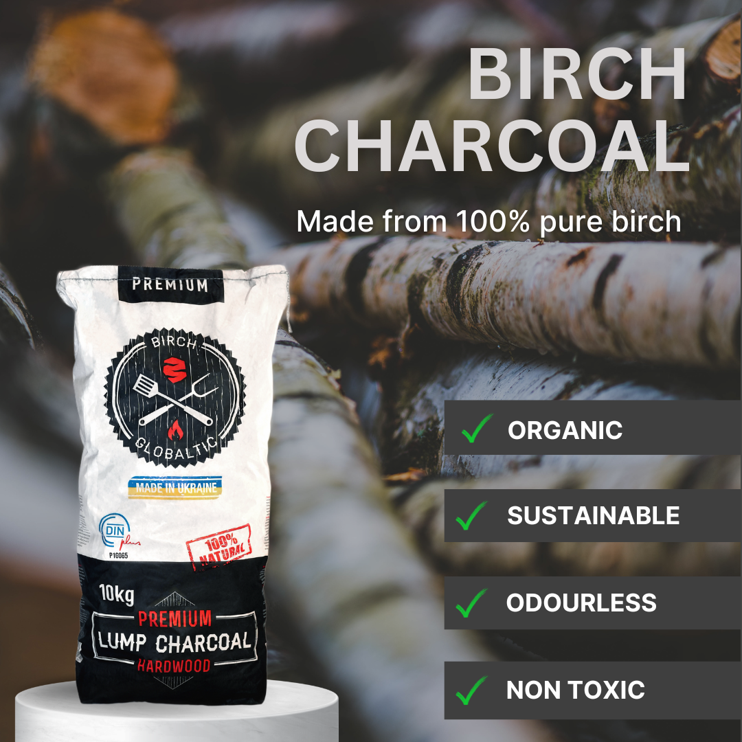 Globaltic Birch Lumpwood Charcoal - 10kg