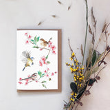 Garden Bird Robin & Wren Greeting Card | Katie Hipwell Design