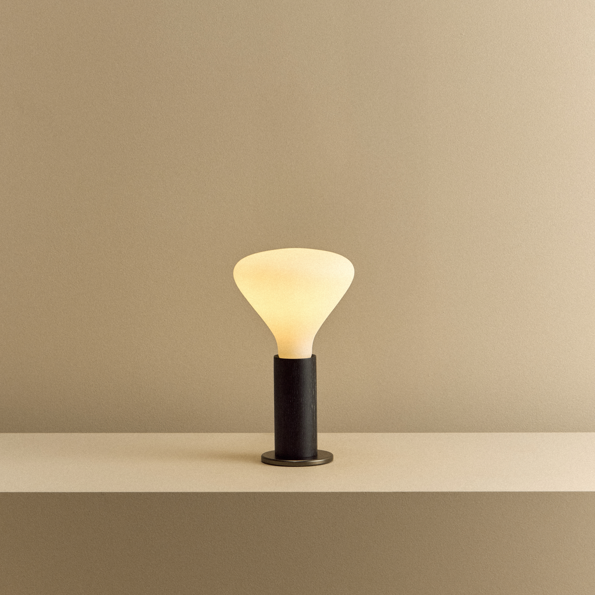 Tala Knuckle Table Lamp in Blackened Oak with Noma Bulb