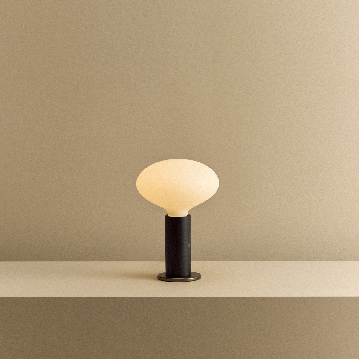 Tala Knuckle Table Lamp in Blackened Oak Oval D2W
