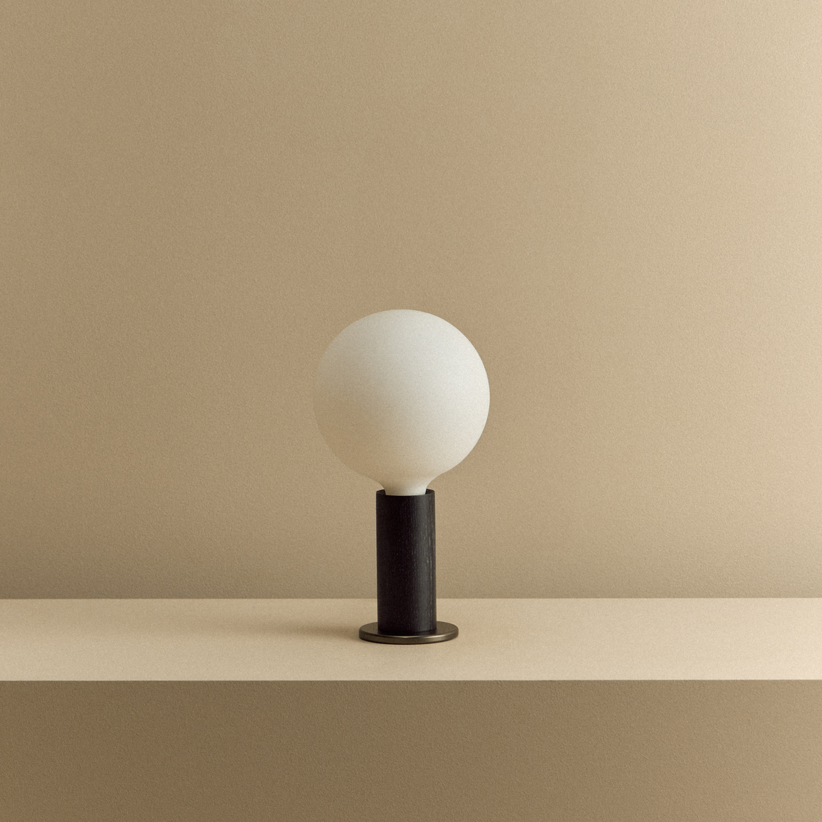 Tala Knuckle Table Lamp Blackened Oak + Sphere IV