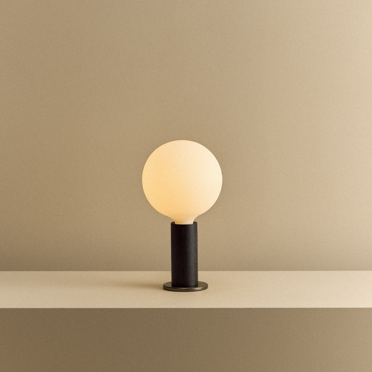 Tala Knuckle Table Lamp Blackened Oak + Sphere IV