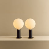Tala Knuckle Table Lamp in Blackened Oak with Sphere IV