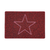 Nicoman Embossed Star Spaghetti Door Mat - Red & Black