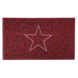 Nicoman Embossed Star Spaghetti Door Mat - Red & Black
