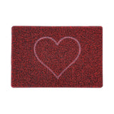 Nicoman Embossed Heart Spaghetti Door Mat - Red & Black