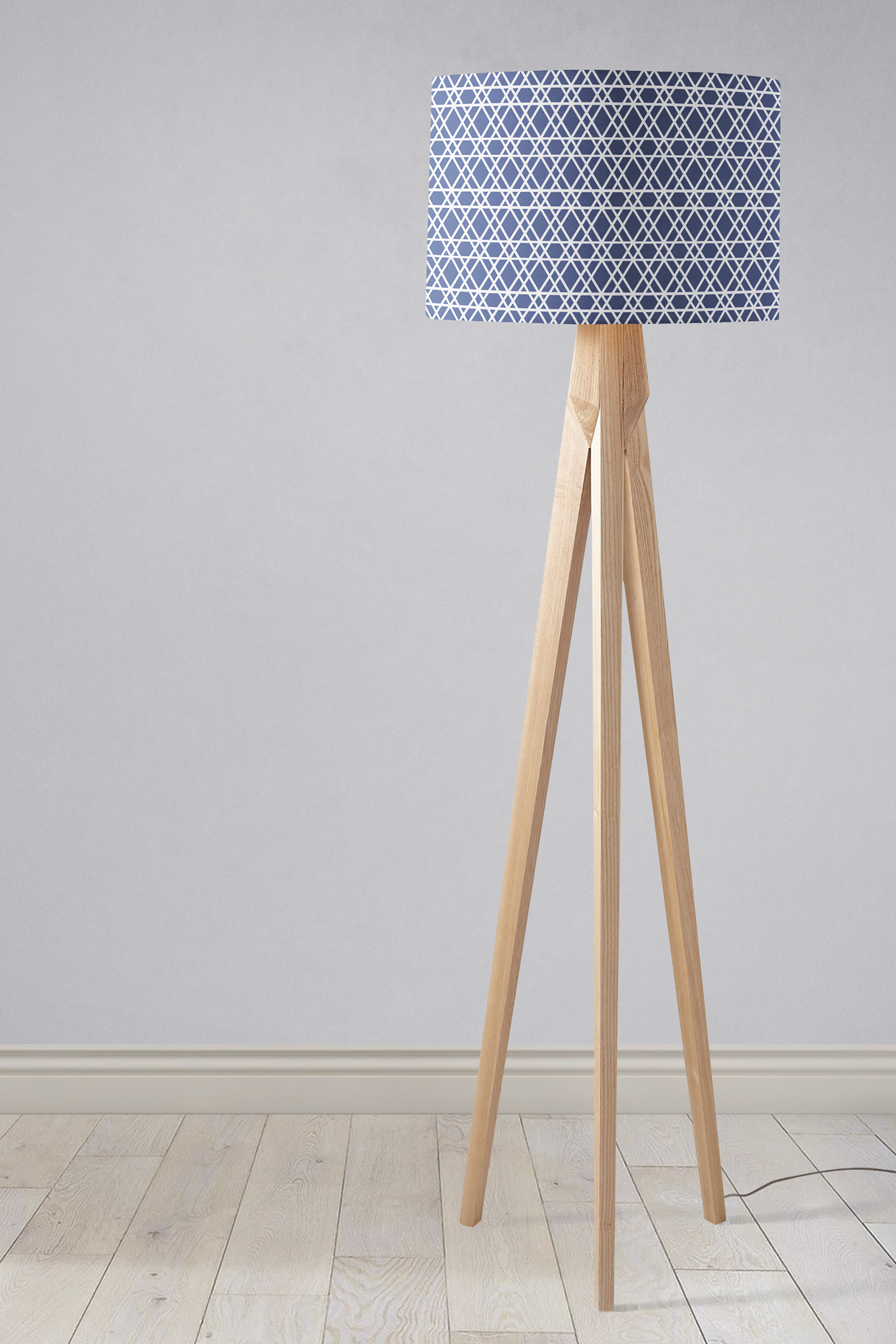 Shadowbright Blue and White Lines Ceiling or Table Lampshade