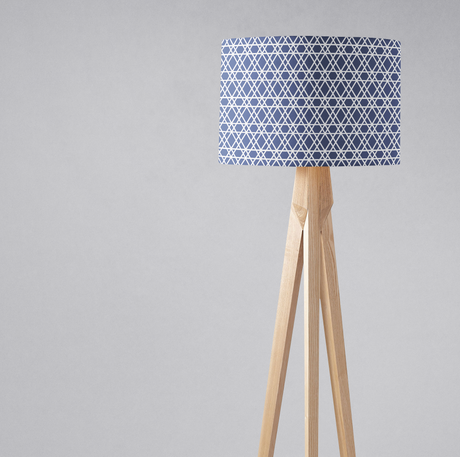 Shadowbright Blue and White Lines Ceiling or Table Lampshade