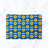 Shadowbright Retro Blue and Yellow Floral Make Up Bag - 24cm x 19cm