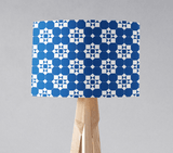 Shadowbright Blue and White Geometric Tiles Design Lampshade, Ceiling or Table