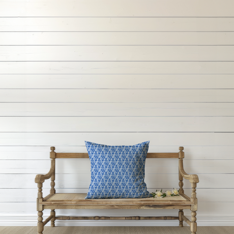 Shadowbright Modern Geometric Blue Cushion Cover – 100% Cotton