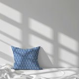 Shadowbright Modern Geometric Blue Cushion Cover – 100% Cotton