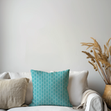 Shadowbright Turquoise/White Modern Geometric Cushion Cover – 100% Cotton
